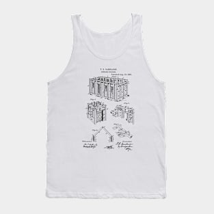 Portable House Vintage Patent Hand Drawing Tank Top